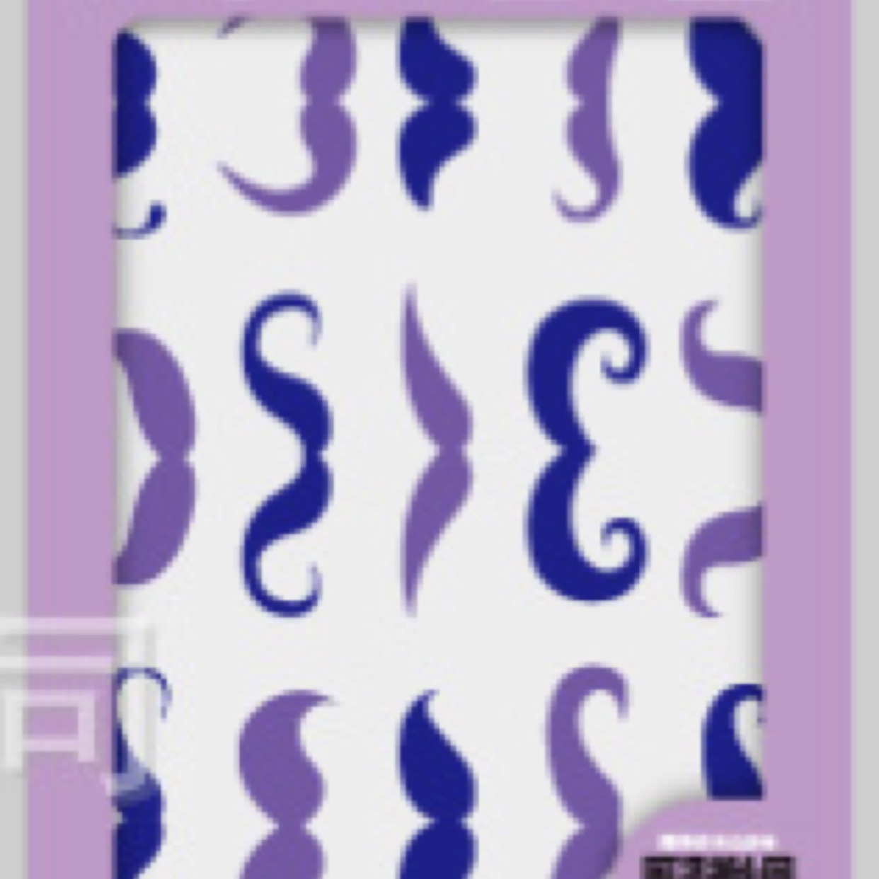 Flat shave cloth sticker transfer moustache