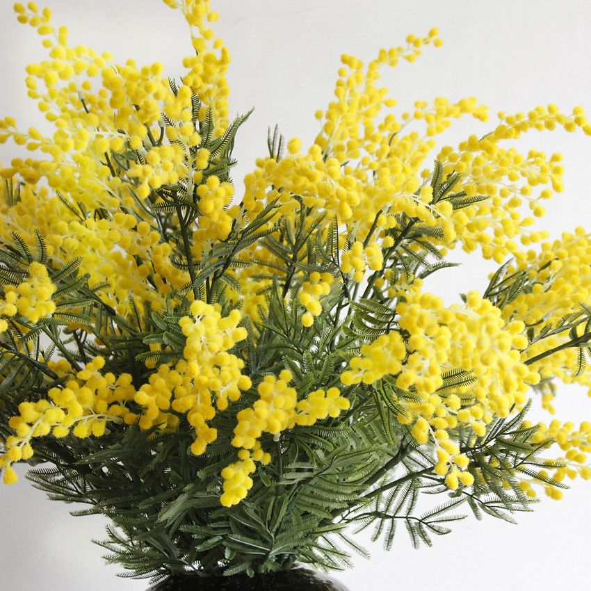 植毛王樱花 高档家居 装饰合欢花枝植毛樱花 仿真花191A详情2