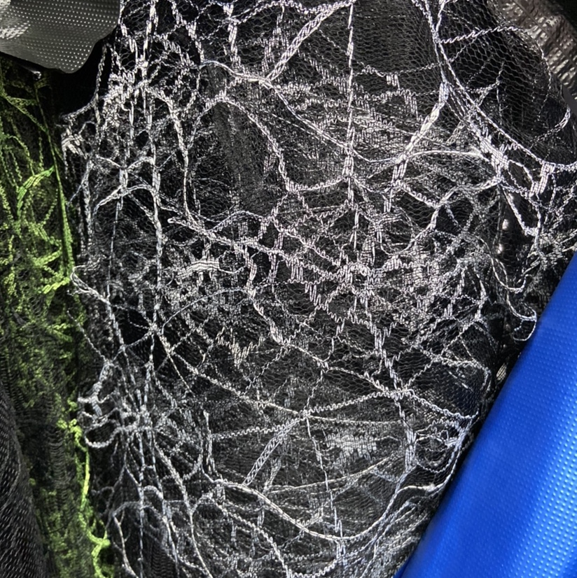 黑色针织白色蜘蛛网锦纶网布布料服装装饰品工艺品丝巾纱巾头饰面料多色可选