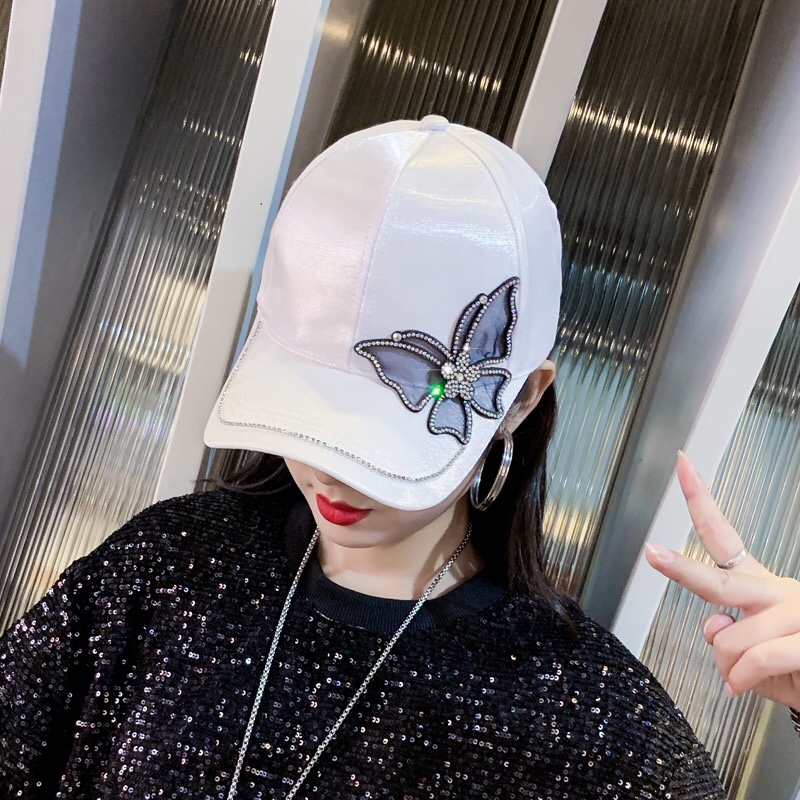 Baseball cap, diamond girl Korean style, trendy and versatile baseball cap, autumn and winter sun hat, sun hat, fashionable Instagram trendy hat details Picture