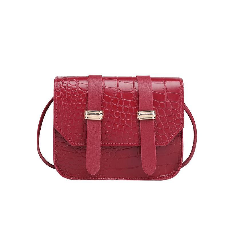 2020 Summer Small Square Simple One-Shoulder Crossbody Handbag For Women Mobile Phone Cambridge Bag Students Crocodile Pattern Korean Version Of The Tide undefined