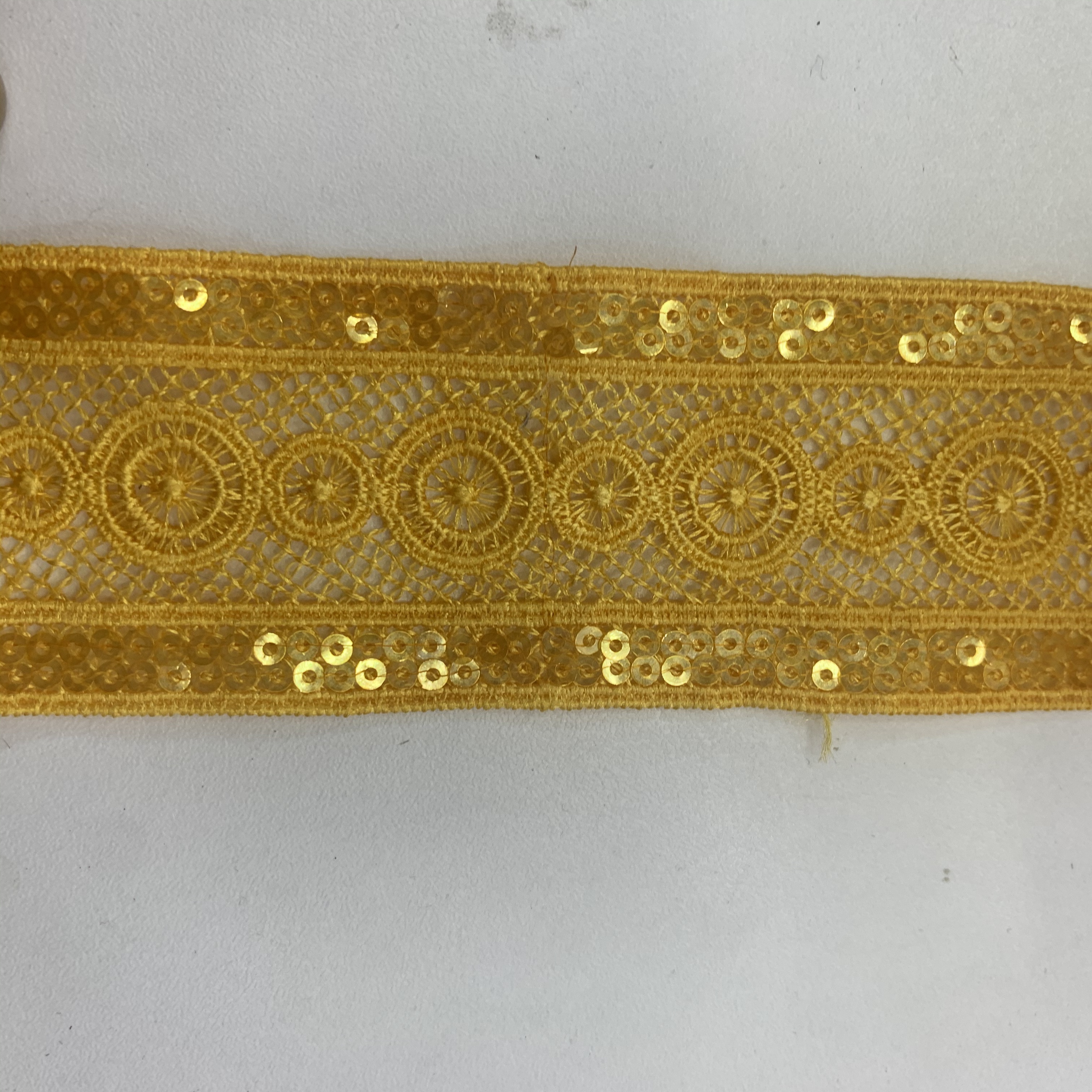 服装辅料，花边，条码亮片花边装饰带细节图