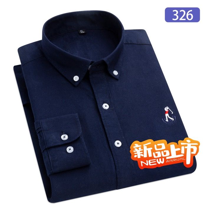 New men's shirts for autumn and winter, made of all-cotton and linen, sweat-absorbing and breathable, casual wear for middle-aged and young people details Picture