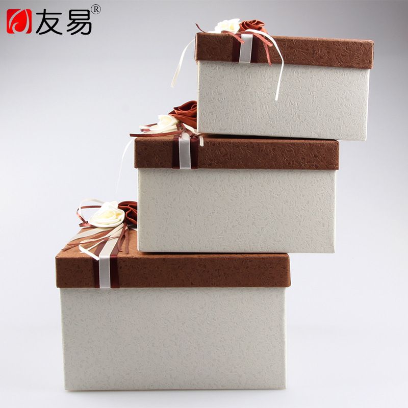 厂家定做韩式礼品盒正方形礼品盒--创意特种纸礼品盒子现货批发产品图