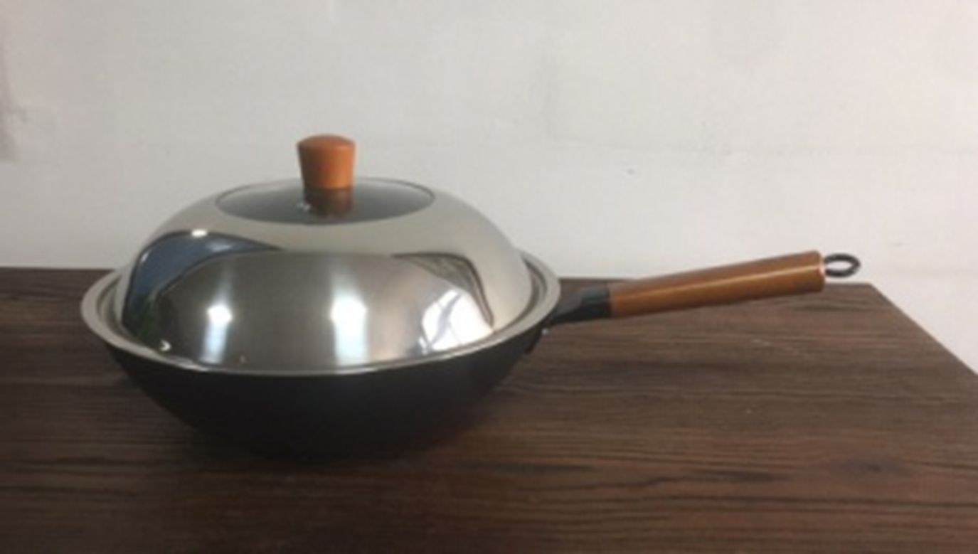 Yiwu Selection stir-frying pan color packaging with cover QS4797/65676