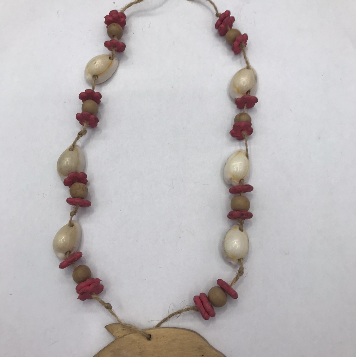 车挂带味海腾有香味海豚木片加贝壳加软陶片加木珠