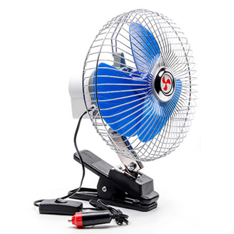 Wholesale of car fans, summer cooling electric fans for vehicles, fully enclosed small fans with clips for cars