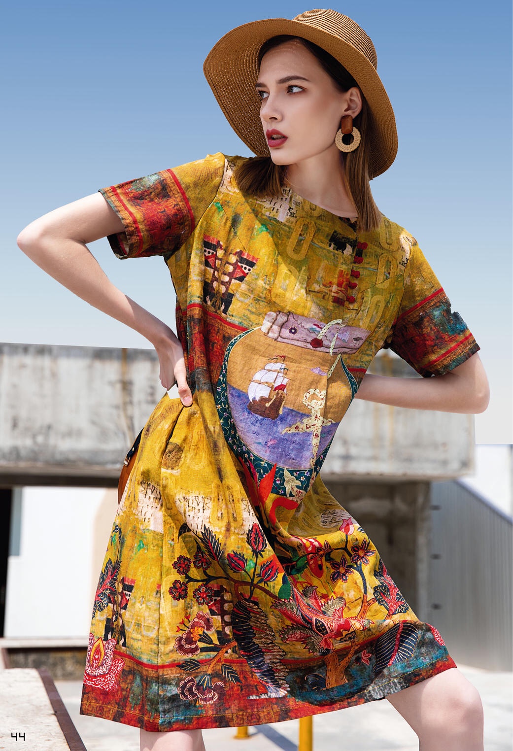 Jimmy Seio 2020 Summer 100% linen dress details Picture