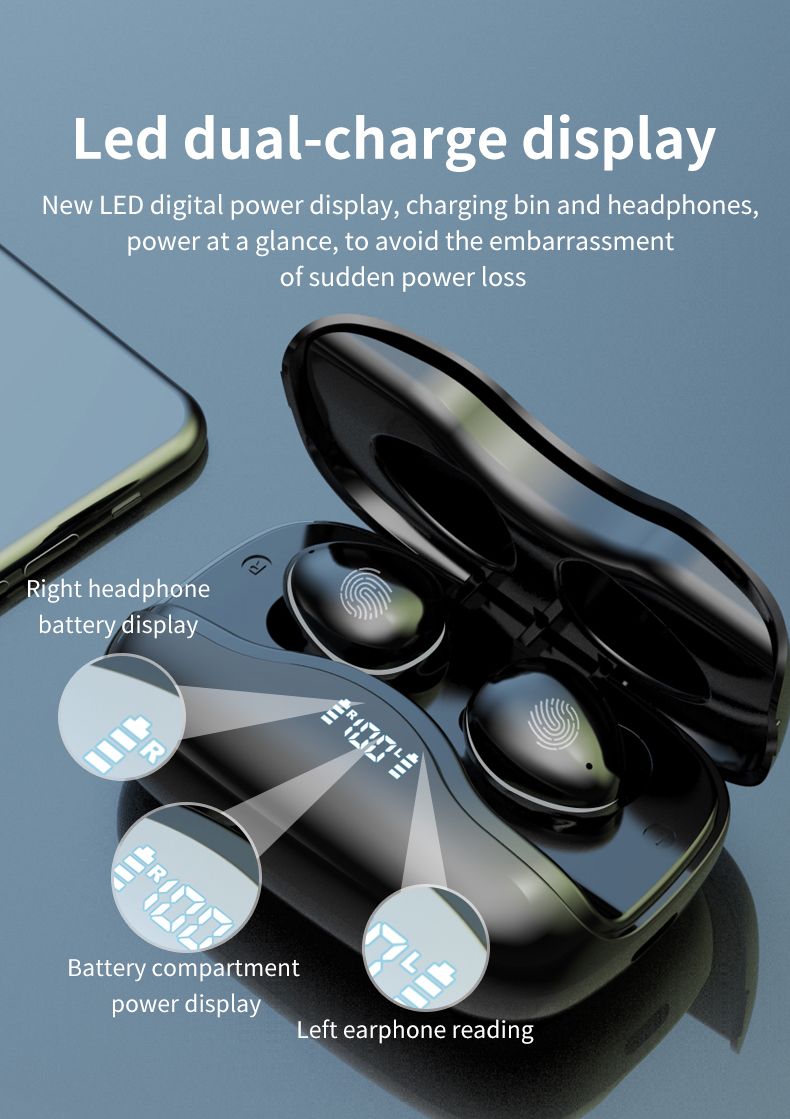 YEXIN 新款W16蓝牙耳机 无线耳机 5.0 tws数显蓝牙耳机详情图14