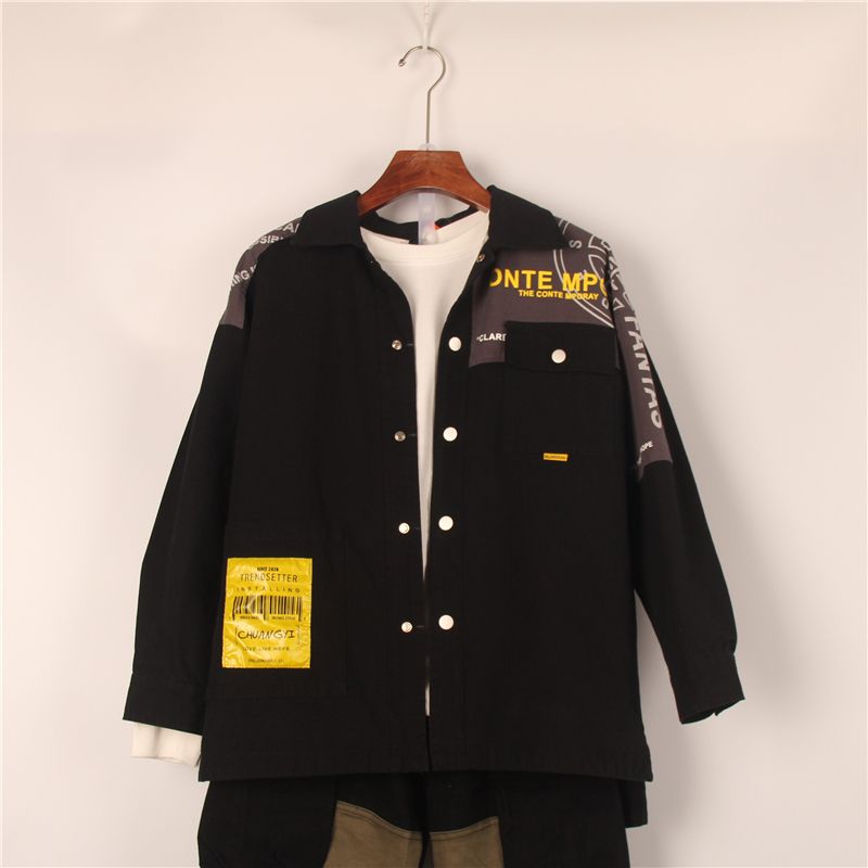 A thin, fashionable and cool spring and autumn coat for older boys. 2020 new style of Doku Dobi shirt for older boys. 14 years old detail image 1