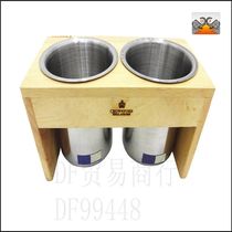 DF99448 Stainless steel chopsticks container Wooden Chopsticks Container Korean Chopsticks Container Oak Base Chopsticks container Wooden chopsticks holder is available separately from DF TRADING HOUSE