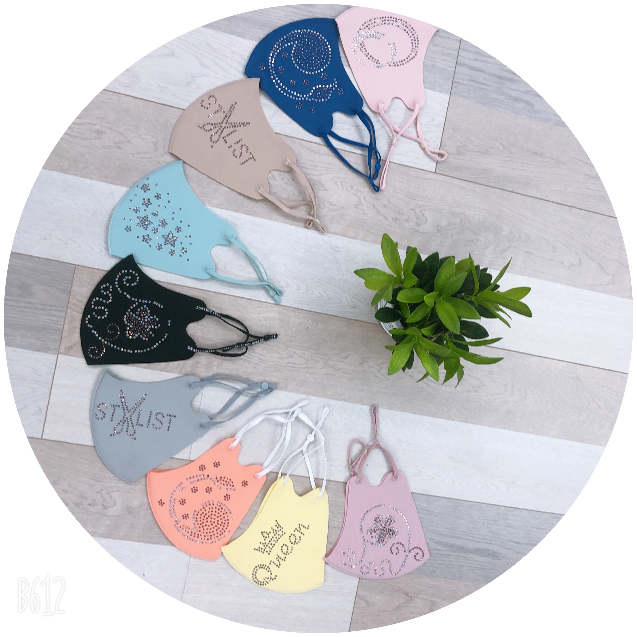 冰丝点带烫钻口罩！详情图3