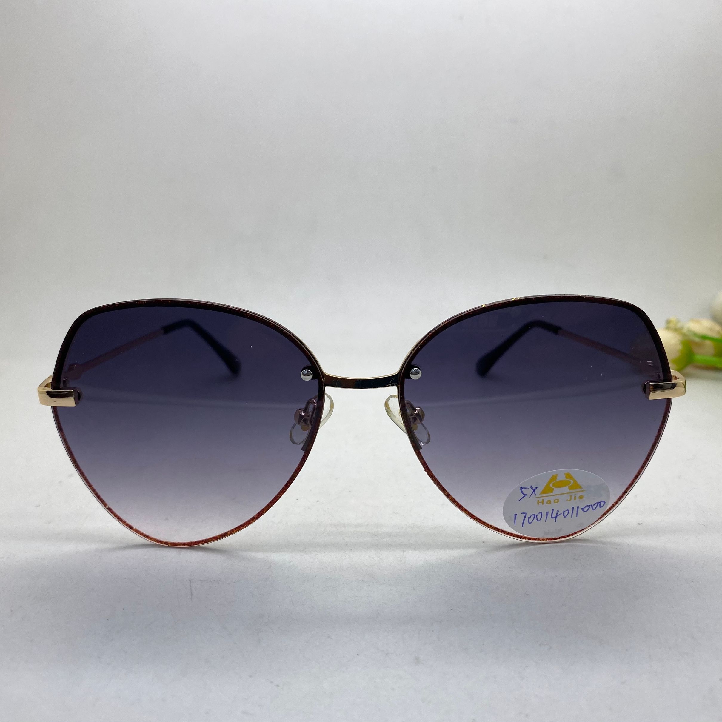 The new Korean version of fashion sunglasses 170014 female metal retro full figure