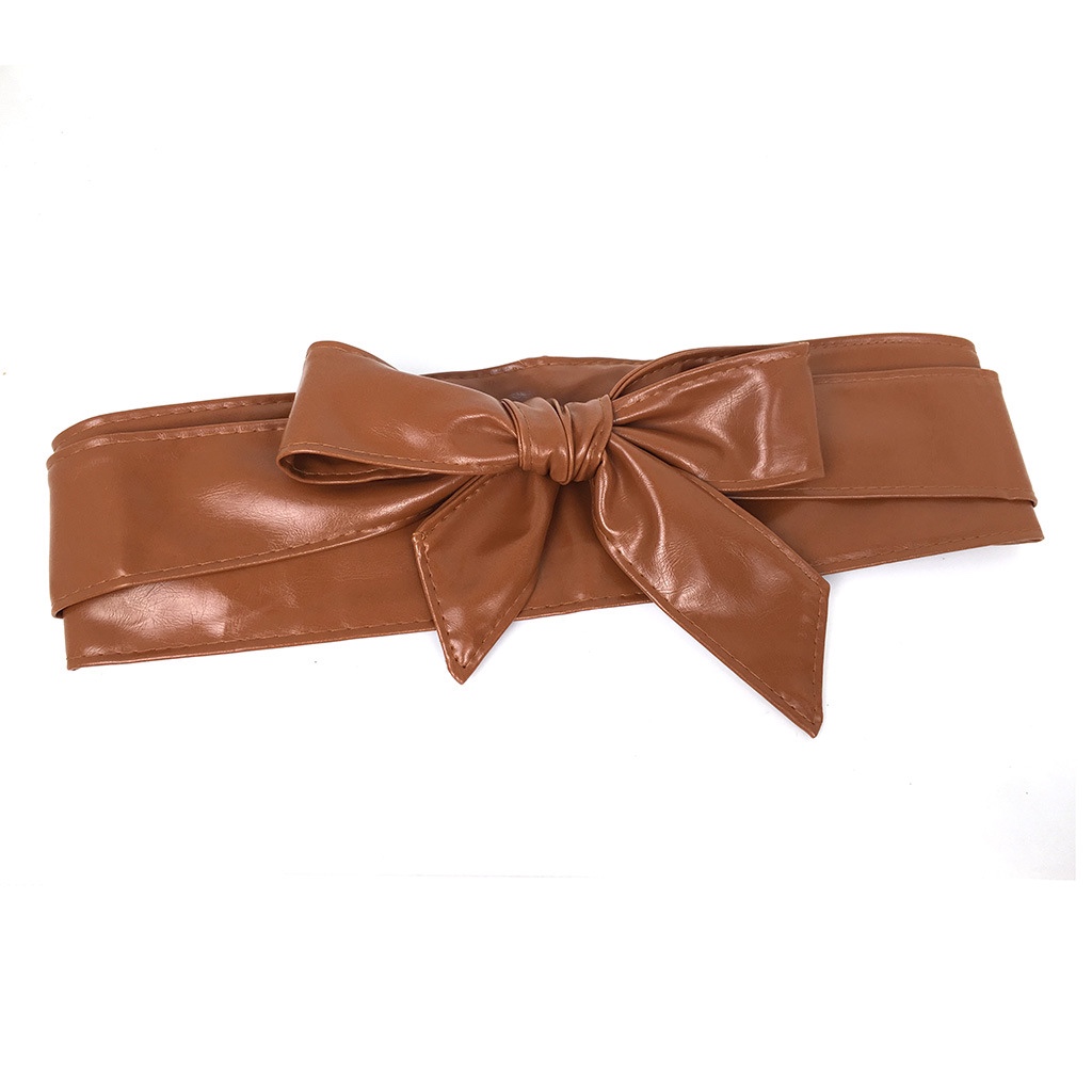 Source Factory: Women's Waist Strap Double Loop Belt Long Bow Streamer Accessory Belt undefined