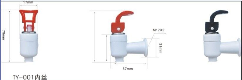 Water dispenser faucet - inner thread - suitable for glassware and water dispensers