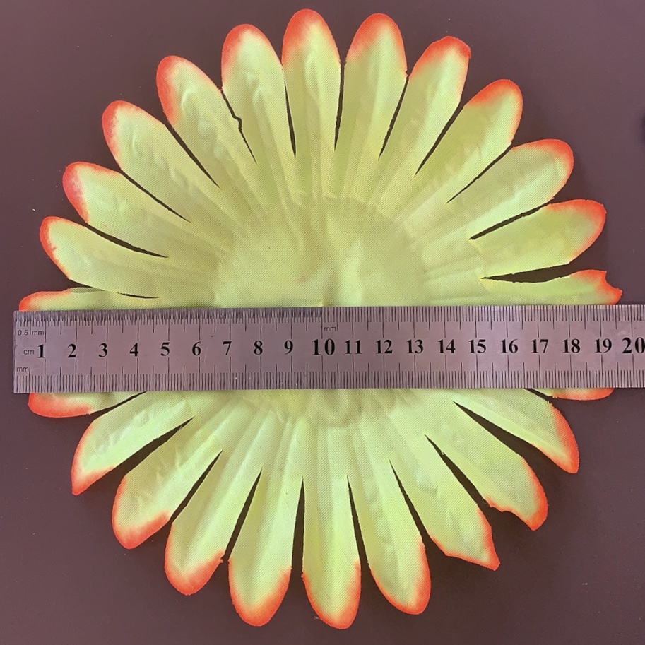 绢花大菊花20厘米 菊花花片 仿真花花片花束清明花扫墓花祭祀大把花便宜公墓插花大花束半成品 轻丝布