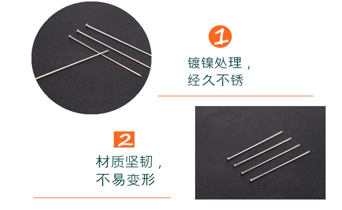 卡卡五金 5175吸卡包装镀镍大头针28mm小卡包装办公文具用品详情图3