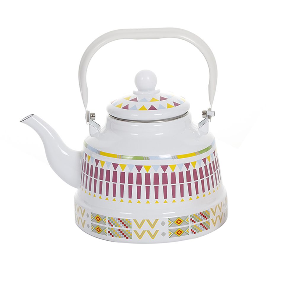Pink striped antique bell pot enamel teapot cool kettle thumbnail