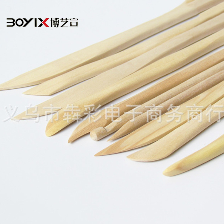 10 wooden clay tools full figure