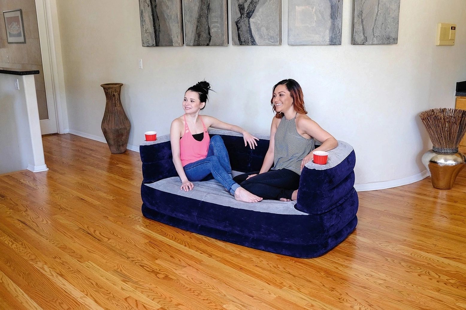 75058 PVC double-person inflatable luxury combination sofa lounge outdoor sofa detail image 6