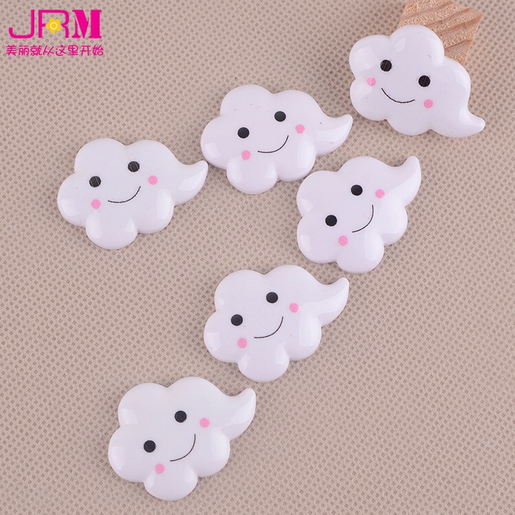 Lovely cloud resin patch small white cloud shoes flower resin accessories MOBILE phone case DIY accessories materials
