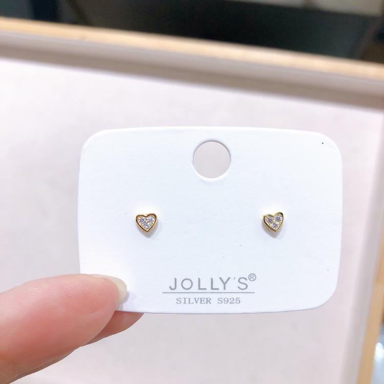 纯银耳钉爱心