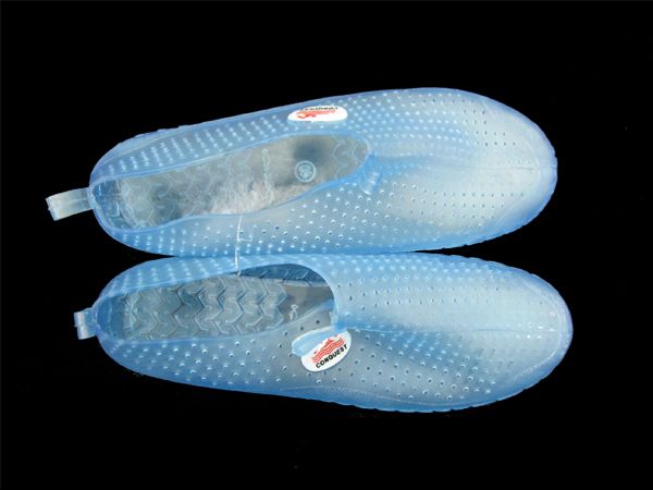 厂家直销 搏路潜水鞋 沙滩鞋 透明水晶鞋 游泳鞋BL088蓝色28码
