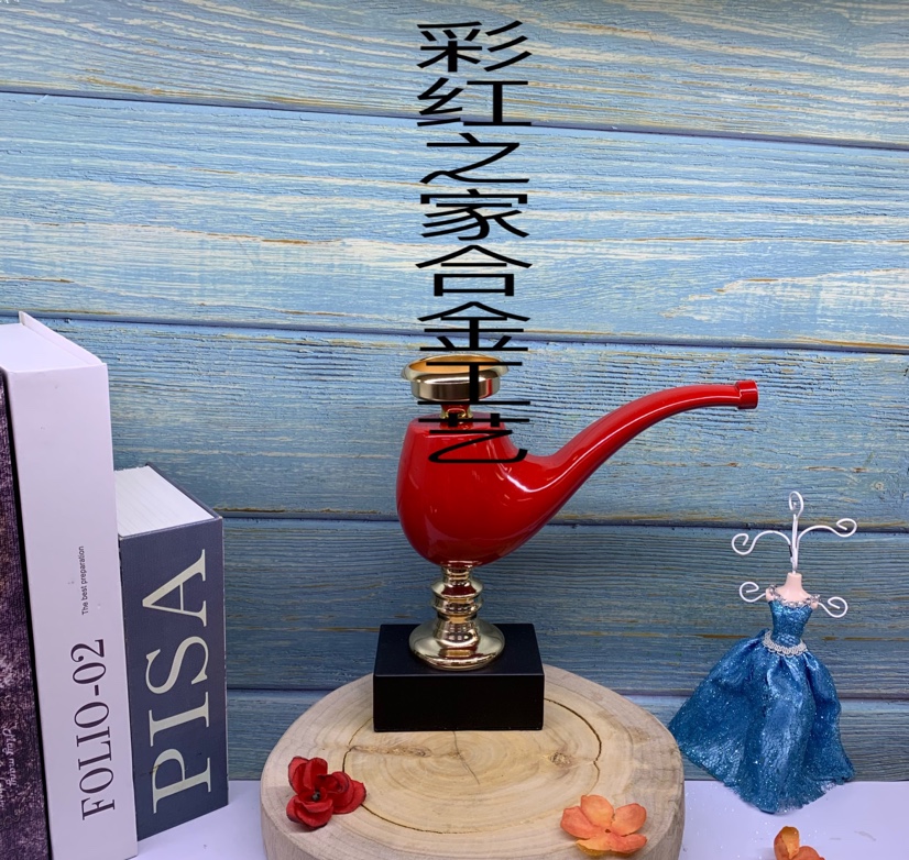 北欧浪漫烟斗烛台摆件家用烛光晚餐道具轻奢简约时尚客厅卧室书房装饰品