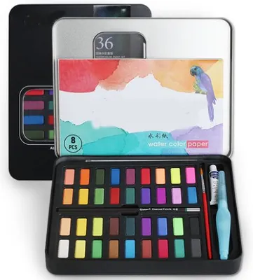 Color watercolor beginner solid paint Box set thumbnail
