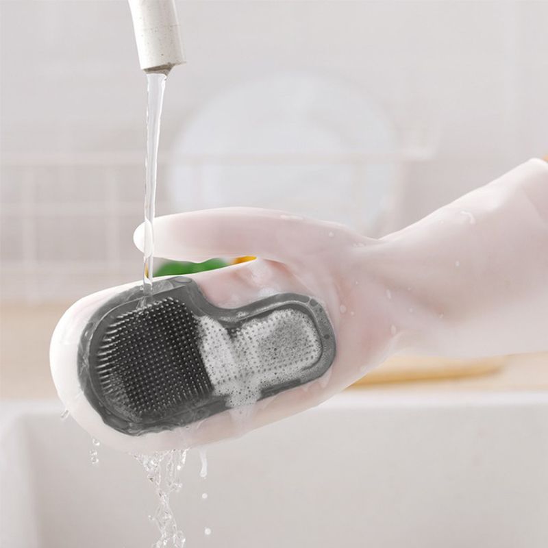 硅胶魔术刷洗碗手套带毛刷洗碗神器防滑防水耐磨详情图3