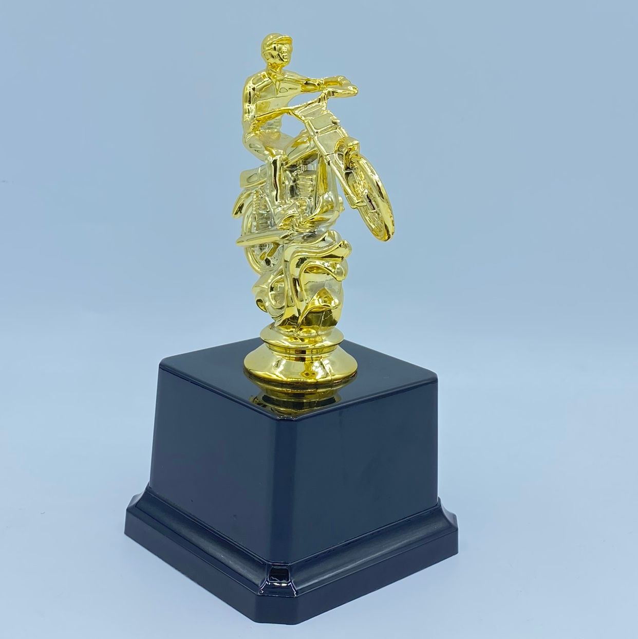 Motorcycle race glorious trophy and medal source manufacturer, plastic products production, 14CM customizable logo pic 1