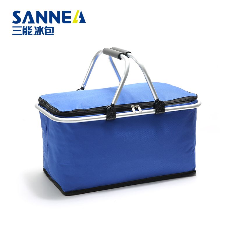 SANNE outdoor picnic hand-held Oxford cloth insulated bag, single-shoulder ice pack, student lunch box bag, folding insulated bag Application Scenario