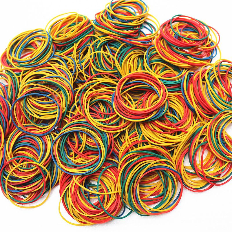 卡卡五金 5197吸卡包装实彩皮圈38mm彩色皮筋欧美超市小包装货源详情图6