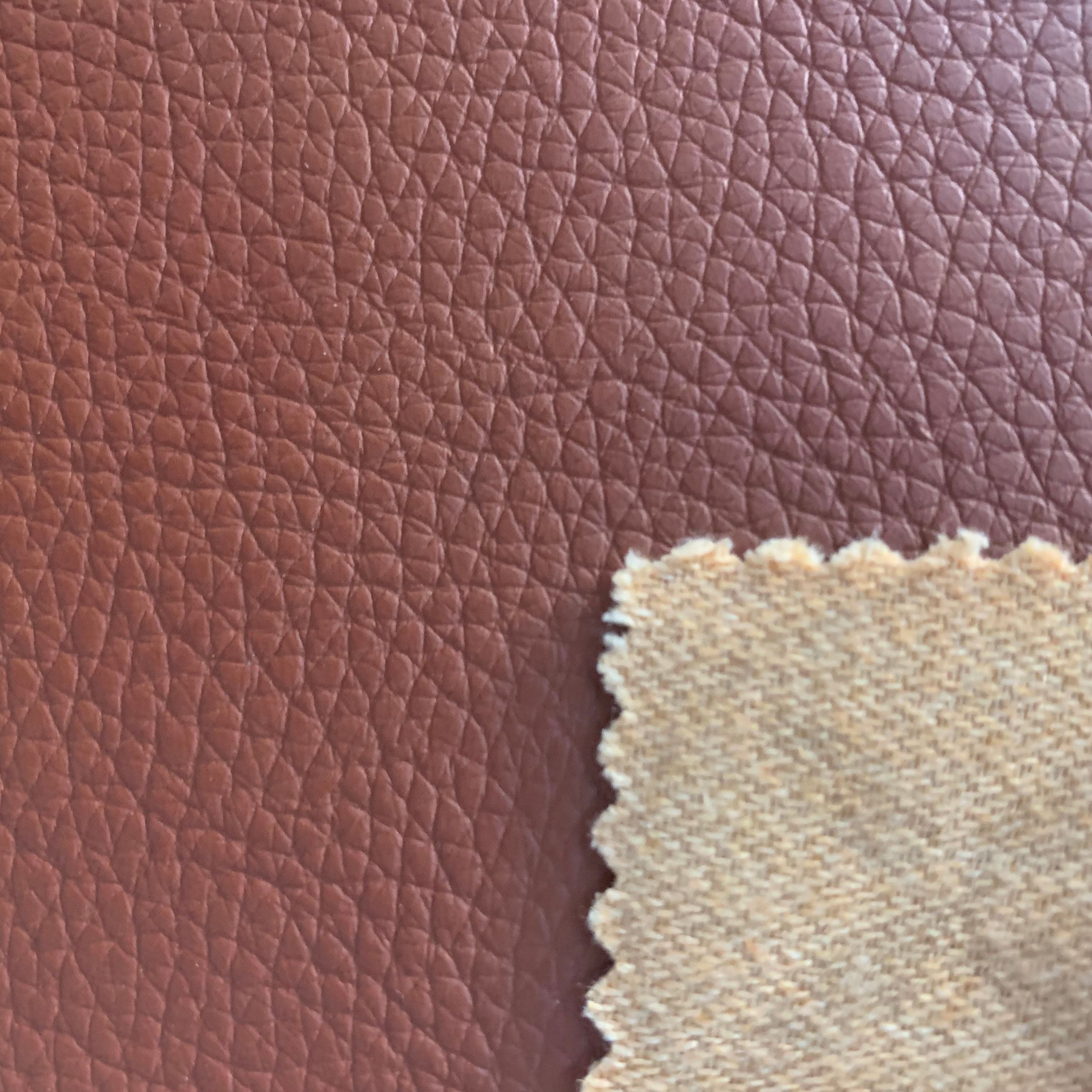 Factory direct sales of classic embossed litchi pattern sofa leather, eco-friendly pu material furniture and car leather detail image 2