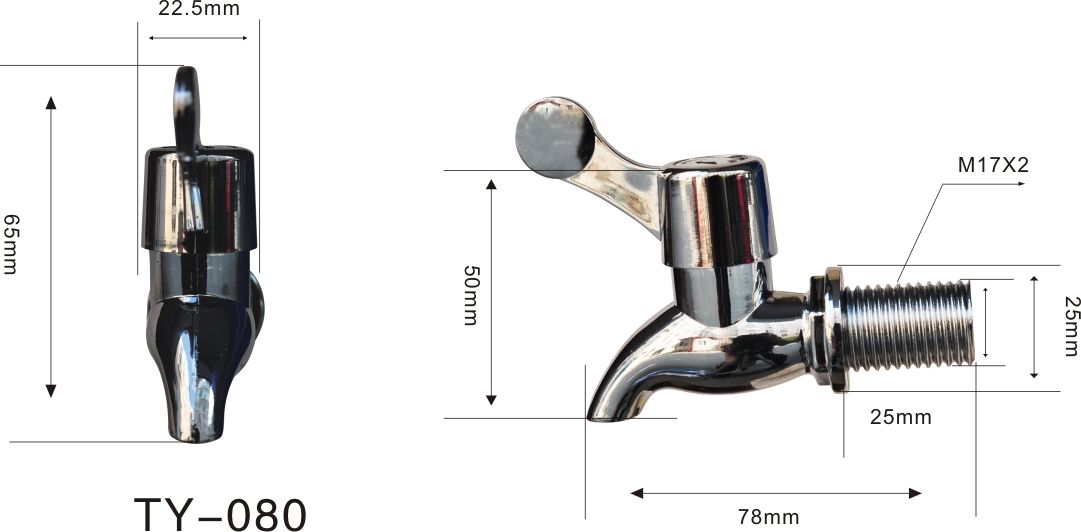 Water dispenser faucet 080- Food-grade material - electroplated UV- Wine bottle faucet - juice container faucet detail image 1