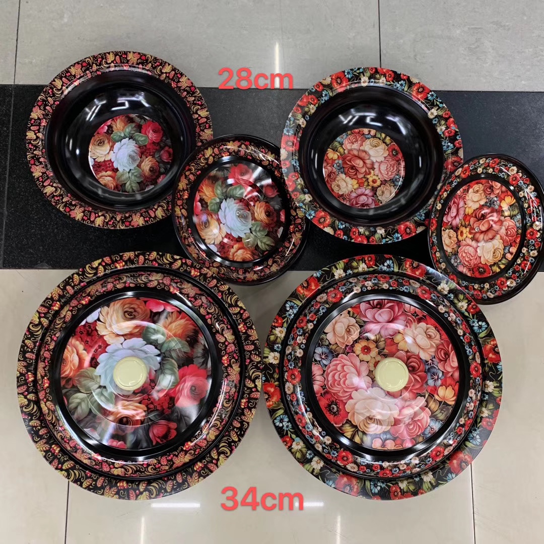 Multi-Size Stainless Steel Printed Cover Basin 28.30.32.34Cm details Picture
