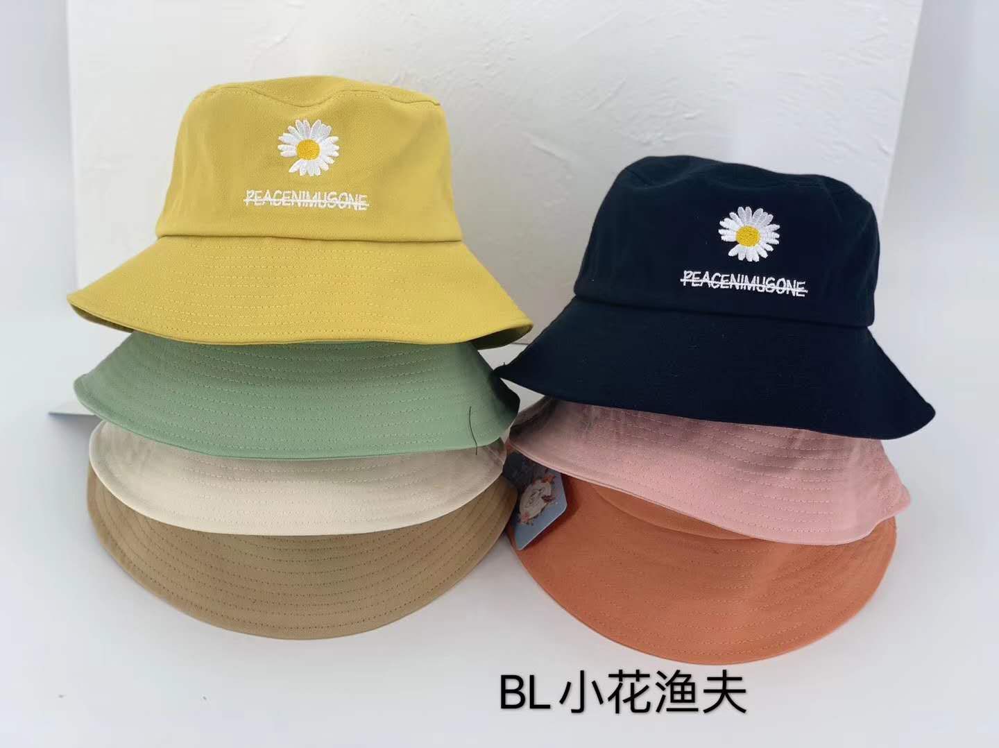 韩国小清新雏菊双面戴渔夫帽子女潮情侣街头嘻哈盆帽男夏季遮阳帽详情图2