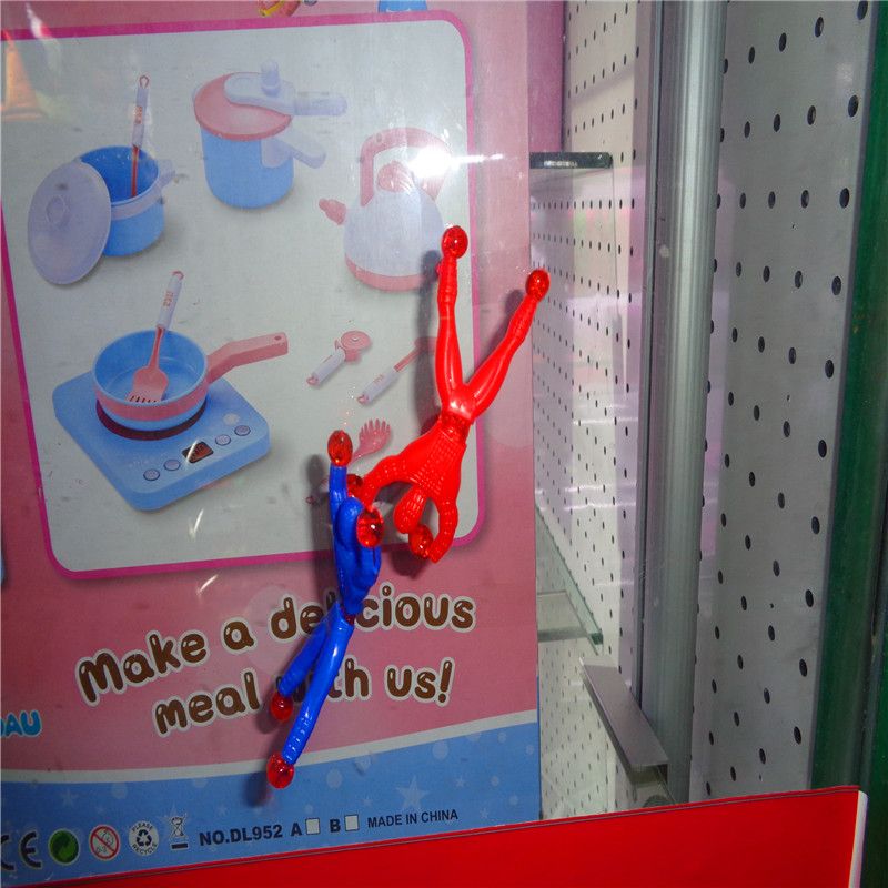 儿童玩具会翻斗的蜘蛛侠爆款创意爬墙人粘性爬壁超人地推货厂直销详情图3