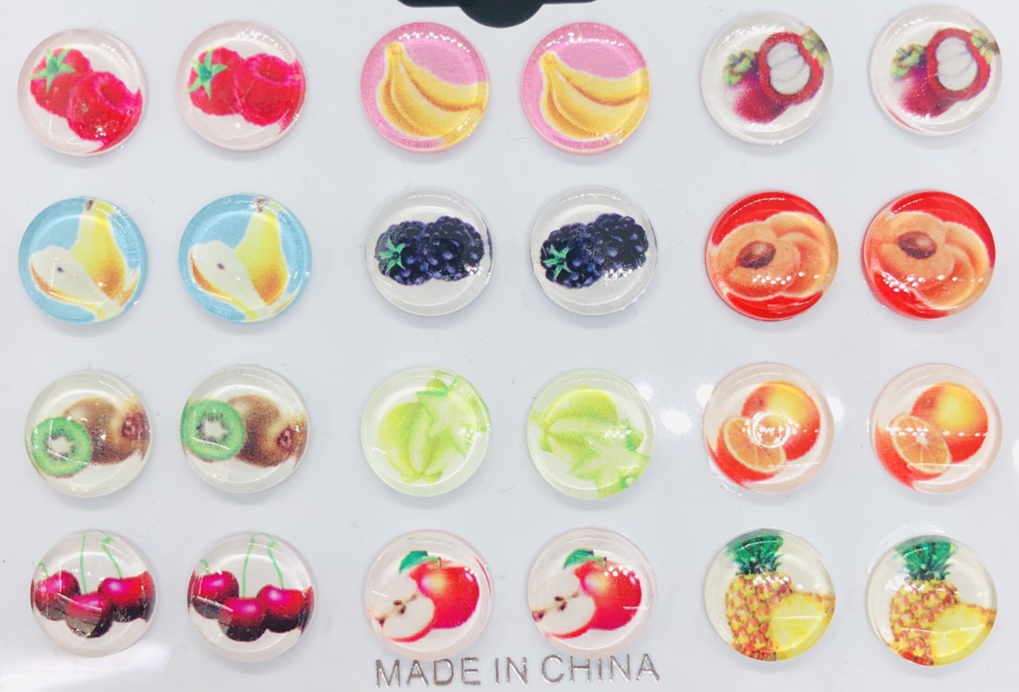 Round Flat Fruit Base Print 10Mm