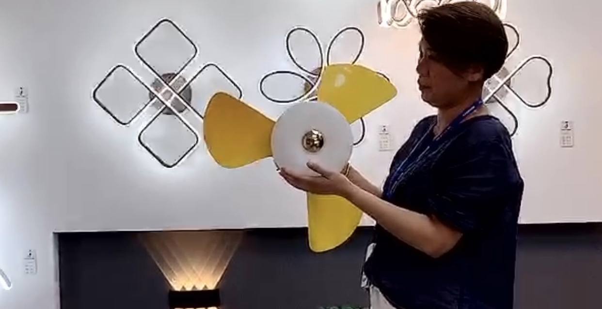 led fan chandelier, energy-saving and simple macaron Application Scenario