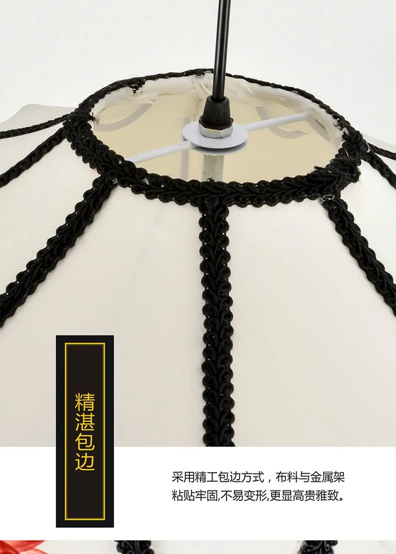 60 Chinese-style antique lanterns, classical hand-painted ink-wash lanterns, fabric decorative chandeliers for hotels, restaurants and tea houses detail image 17