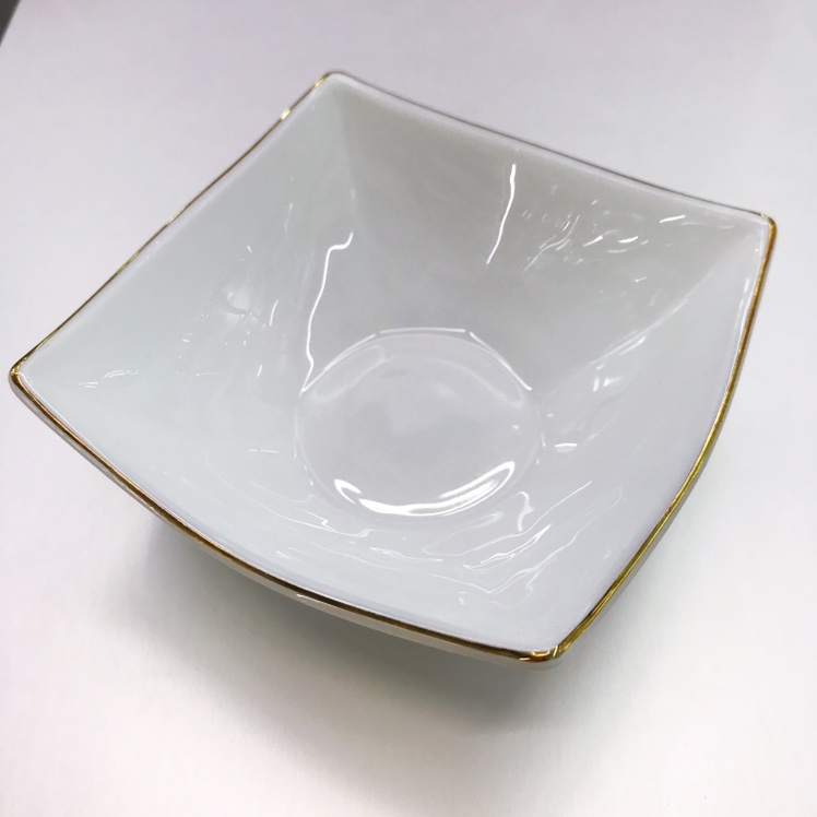 White square bowl with 6-inch phnom Penh thumbnail