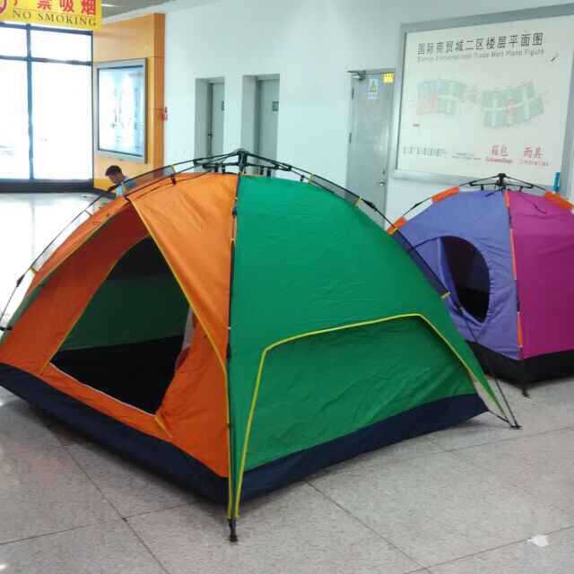 Outdoor camping fully automatic 4-person double-layer and double-door tents are available for wholesale or customization details Picture