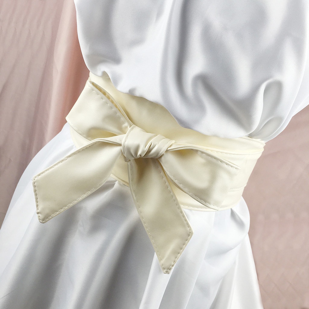 Source Factory: Women's Waist Strap Double Loop Belt Long Bow Streamer Accessory Belt details Picture