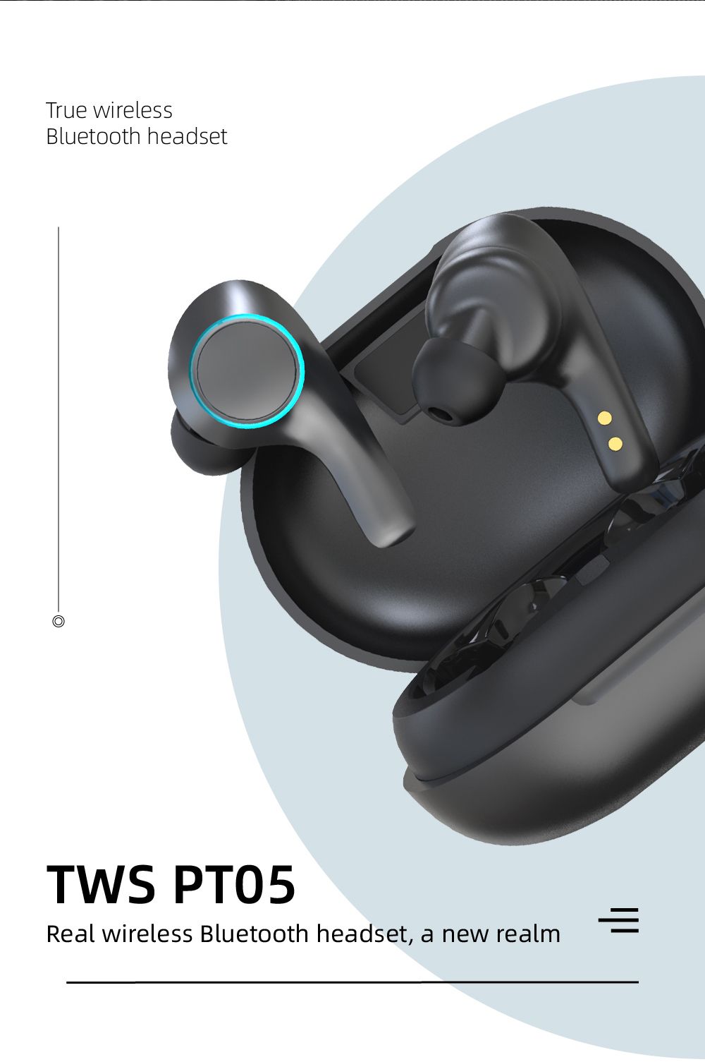 YEXIN 新品PT05蓝牙耳机双耳立体声TWS运动通用蓝牙耳机详情图2