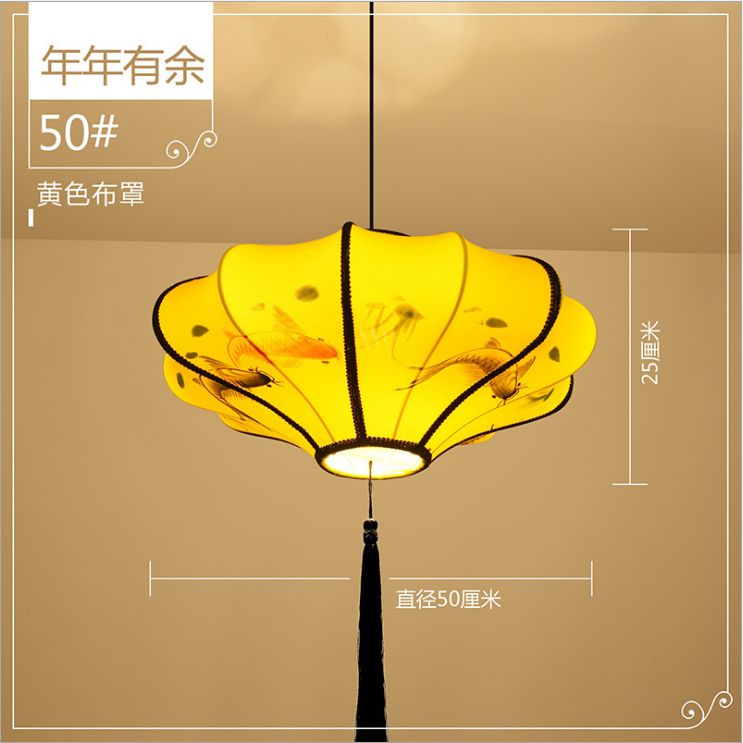 50 Chinese-style antique lanterns, classical hand-painted ink-wash lanterns, fabric decorative chandeliers for hotels, restaurants and tea houses Specification image