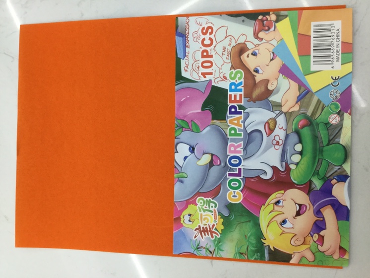 Orange velvet paper