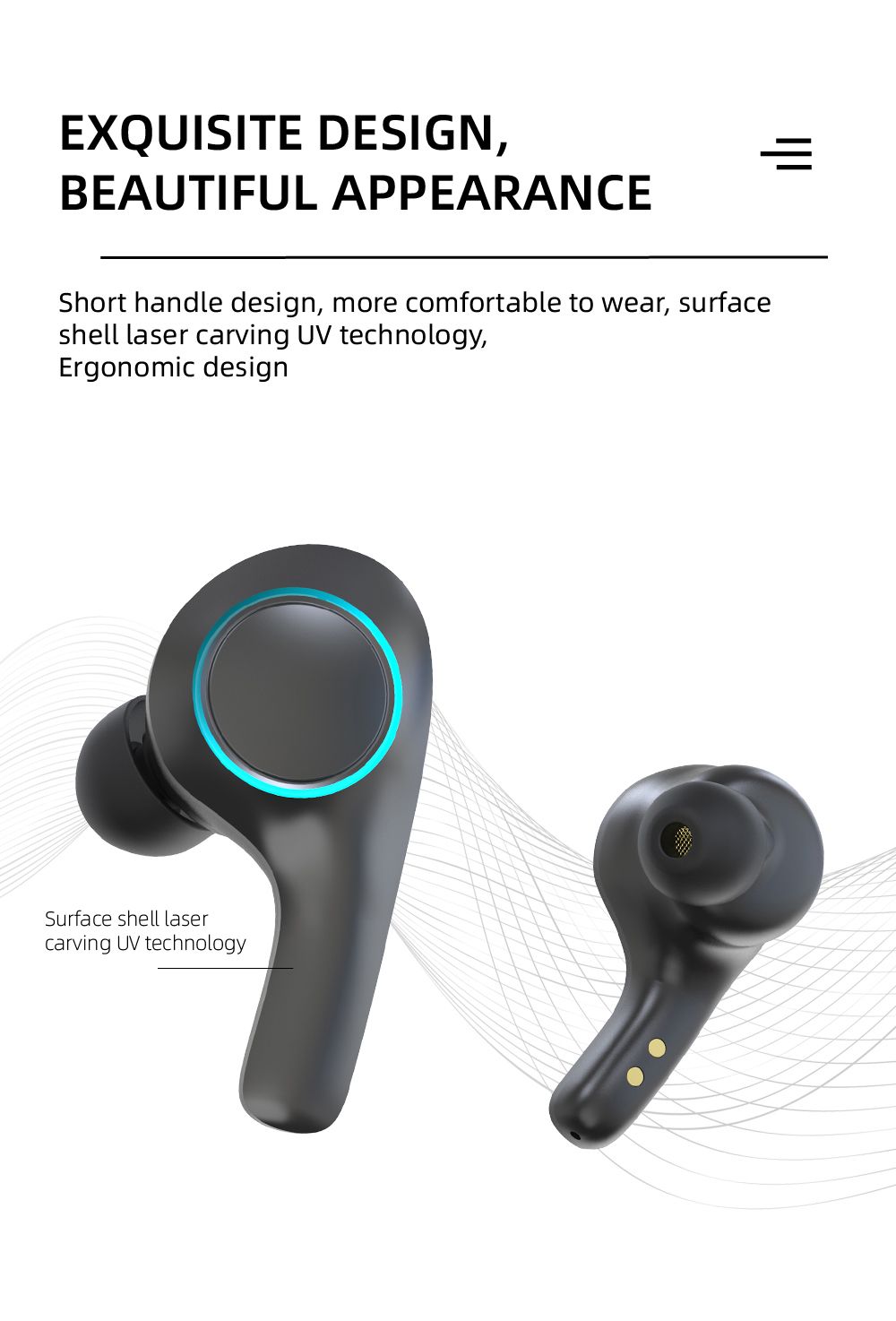 YEXIN 新品PT05蓝牙耳机双耳立体声TWS运动通用蓝牙耳机详情图5