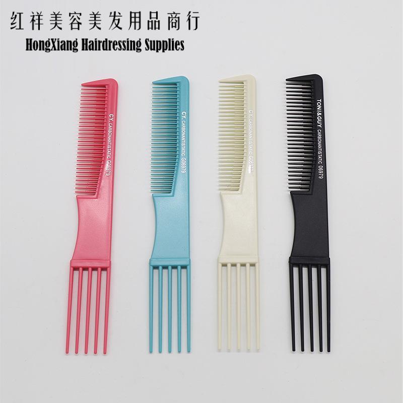 美发工具发廊防静电裁发梳 耐高温碳纤梳子 剪发梳子分区梳工厂细节图