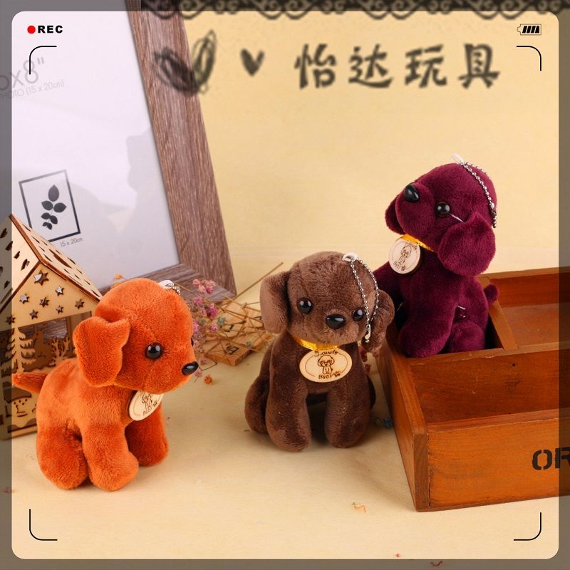 Jinzhi Cartoon dog pendant, keychain, plush toy, schoolbag hanging ornament, doll, wedding gift doll